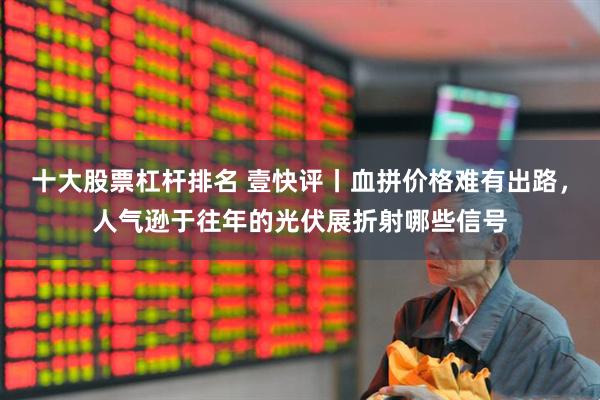 十大股票杠杆排名 壹快评丨血拼价格难有出路，人气逊于往年的光伏展折射哪些信号